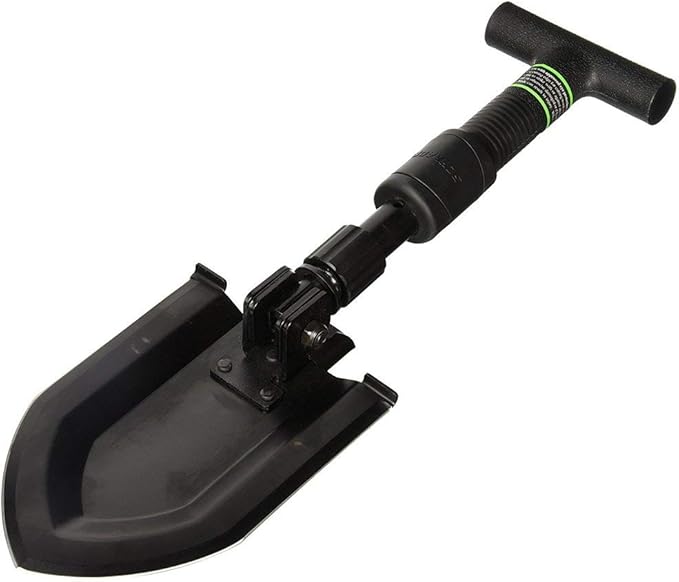 Schrade Delta Class Pay Dirt Shovel 1 lbs with Folding Capabilities Durable 3Cr Steel Black Oxide Finish for Outdoor Exploring Hiking