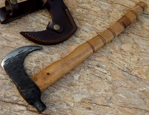 Axe Carbon Steel 17 Walnut Wood Handle Axe/Hand Forged Woodsman Axe