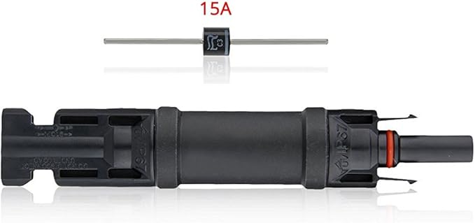 ACOPOWER 15A 4 Pair in-Line Diode Connector Solar Panel Cable Connectors