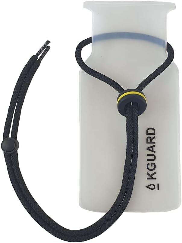 KGuard XL – IPX8 Waterproof Dry Bag for Smartphone Large Keys wallet and/or Cards – Translucent Silicone – Ideal for Surfing Kitesurfing Paddleboarding Kayaking and Beach Activities