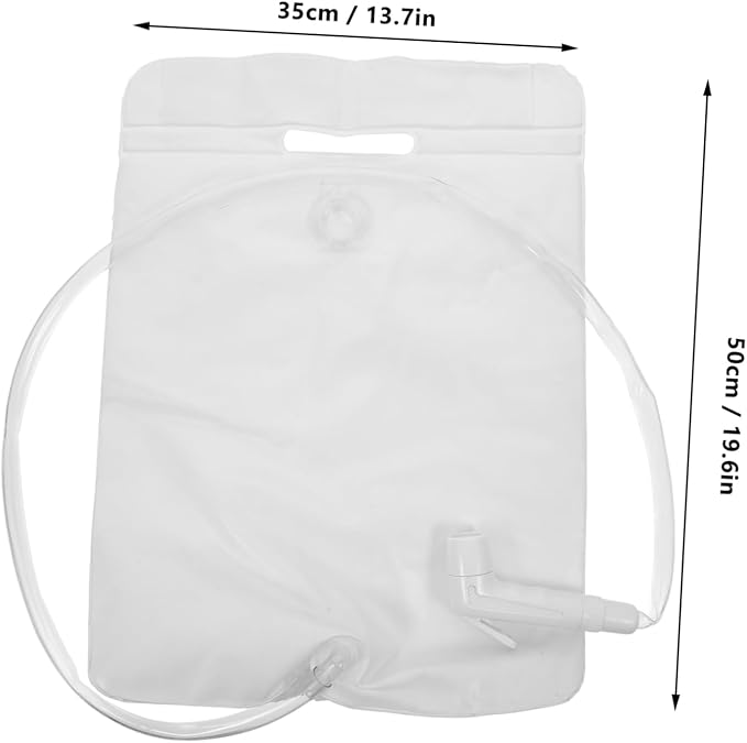 Portable Camp Shower Bag with Water Tube Durable Outdoor Shower for Camping Hiking and to Use Generous Water Capacity for Bathing and Washing Needs