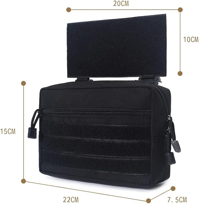 Tactical MOLLE Dump Drop Pouch Sub Abdominal Utility Tool Bag for JPC CPC AVS Vest with Hook and Loop Panel