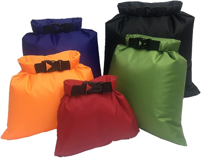 15pcs Outdoor Compression Bags Drawstring Laundry Travel Bags for Camping Kayaking Boating Random Color
