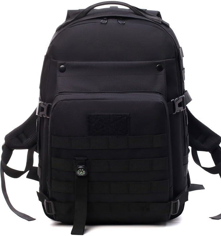 Tactical Backpack Military Molle Hiking 20-35L Tactical Outdoor Camouflage Bag Mountaineering Wild Camping Black