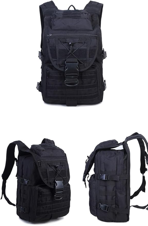 Tactical Backpack Military Molle Hiking 40L Outdoor camouflage travel camping tactical black