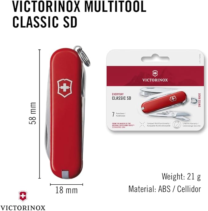 Victorinox Swiss Army Classic SD Pocket Knife Red