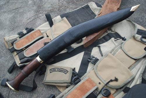 20 Hunting Sirupate Kukri Knife - Khukuri Comes Leather Sheath and 2 Small Knives - Daily Woking Bushcrafting High Carbon Steel Blade Camping Tool