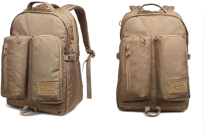 Tactical Backpack Military Molle Hiking 20-35L camping traveling outdoor mountaineering training sport khaki
