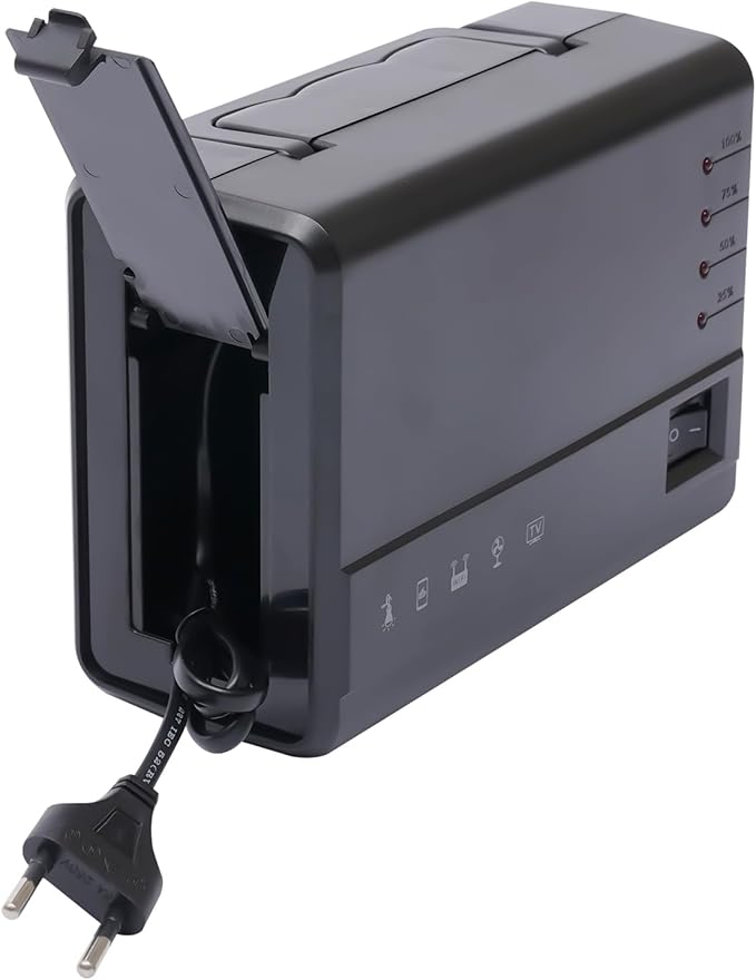 Solar Inverter with Solar Panel &amp 4 LED Lights 12V 4A Portable Power Generator Kit Emergency Energy Storage with USB DC Outlets Power Station for Home Backup Outdoors Camping Travel Hunting RV