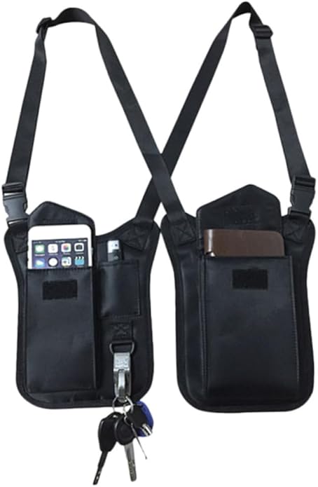 Yardwe Carry Bag for Men Women Nylon Armpit Bag Hidden Underarm Shoulder Pack Anti-Theft Compact Tactical Pouch with Adjustable Strap