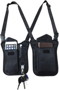 Yardwe Carry Bag for Men Women Nylon Armpit Bag Hidden Underarm Shoulder Pack Anti-Theft Compact Tactical Pouch with Adjustable Strap
