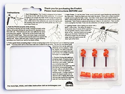 FireAnt 3 Pack - Fire Starter and Tinder System for Swiss Army Victorinox Knives (Green Glow)