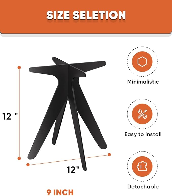 Mocomax Vertical Fire Pit Grate Metal Portable Fire Place Log Grate 12 Inch Firepit Top Section for Indoor Outdoor Use Low Smoke High Heat