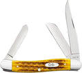 Case XX Pocket Knife MEDIUM STOCKMAN - HERITAGE JIG HONEYCOMB BONE Item #32272-6318 SS - Length Closed: 3 5/8Inches