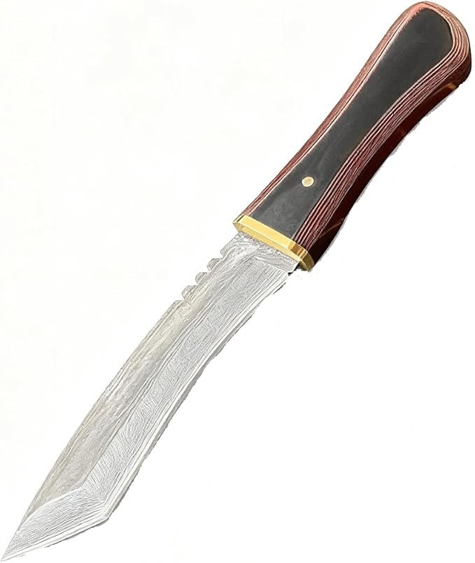 Damascus Fixed Blade Knife with Sheath Full Tang Knives For MenEDC Outdoor Camping Tactical Knives ToolsGifts for Men