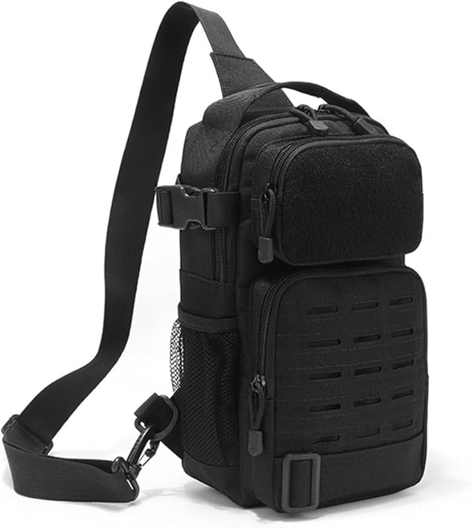 Tactical Sling Bag Adjustable Crossbody Bag Military Chest Bag for Outdoor Cycling Running Fishing Camping Climbing