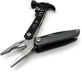 Hammer &amp Pliers Multi-functional Tool 14 In 1 Portable Kit for Car Emergency Camping Household (Hammer Bottle Opener Survival Camping Knife Hand Saw) Stainless Steel