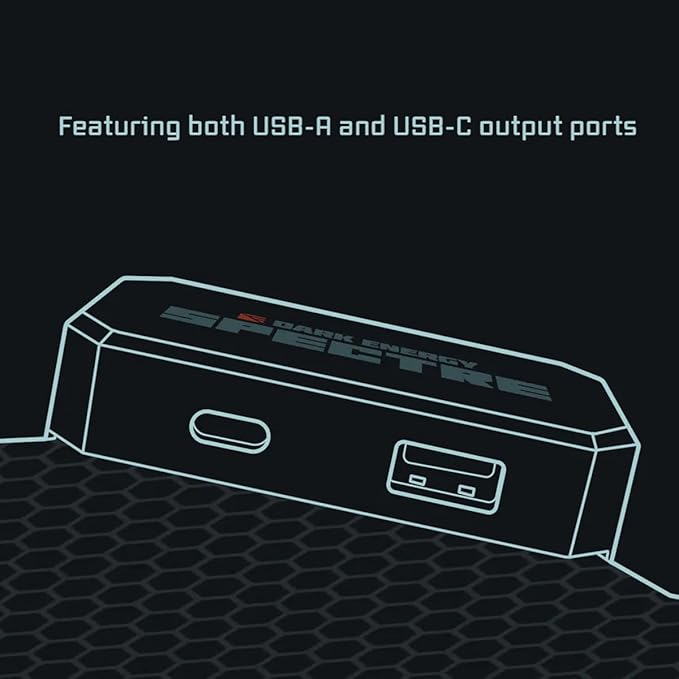 Dark Energy Spectre Folding 18W Solar Panel | Charges USB-C and USB-A Device | Ultra-Durable IPX7 Waterproof Lightweight Off The Grid Solar Powerhouse