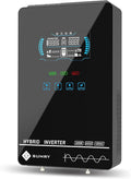 SUMRY Hybrid Solar Inverter 4000W DC 24V to AC 120V Pure Sine Wave Power Converter Glass Top Cover with LCD Display 140A MPPT Charge Controller Supports Battery-Less or AGM Lithium Battery