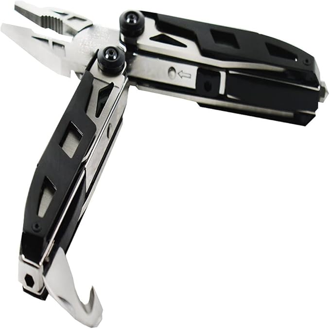 INTBUYING Stainless Steel Multifunctional Outdoor Tool Pliers Portable Equipped with Durable Nylon Bag Multitool Pliers Pocket Knife for Outdoor Camping Hiking