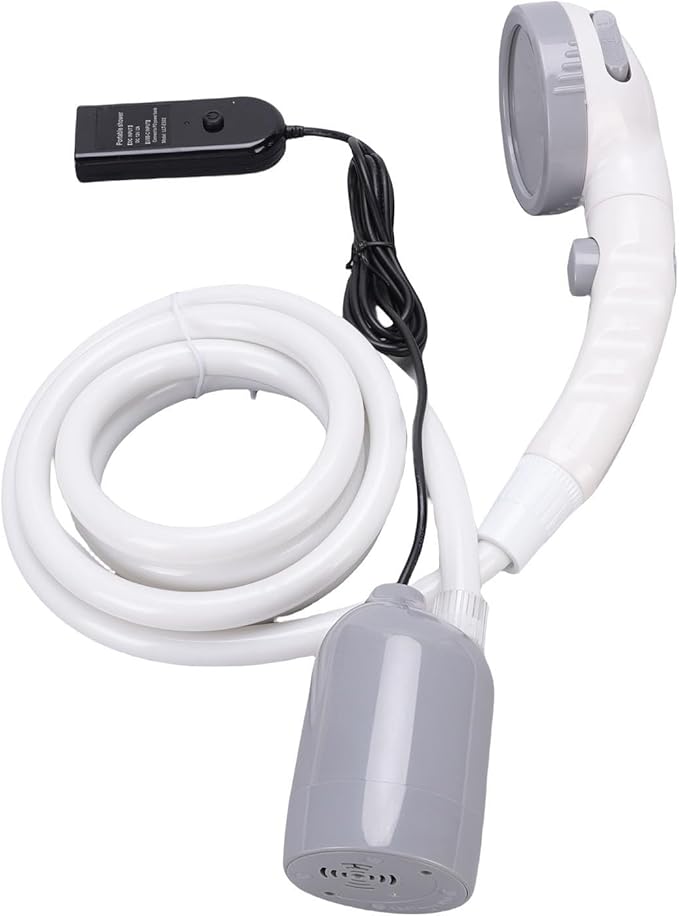 Irfora Portable Camping Shower Electric Pump Kit 3 Adjustable Spray Modes for Outdoor Activities