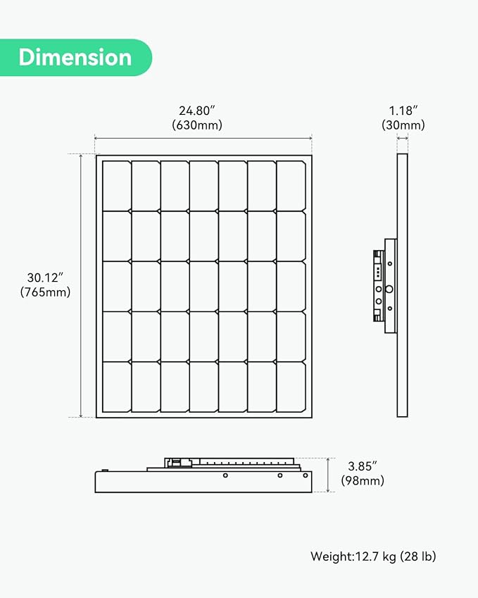 LINOVISION 100W 5-in-1 Smart Solar Power System 3 Ports PoE Built-in LiFePO4 Battery MPPT Charge Controller Remote Monitoring IP66 Waterproof Panel Pole Mount for Security Cameras &amp IoT Devi