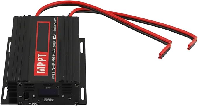 MPPT Solar Boost Controller Charger 800W With USB And LCD Display For 24V/36V/48V/60V/72V Multi-Battery Charging Aluminum Alloy