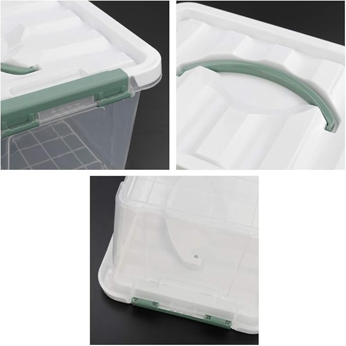 6-pack Clear Latch Box 6 Quart Plastic Storage Box with Lid
