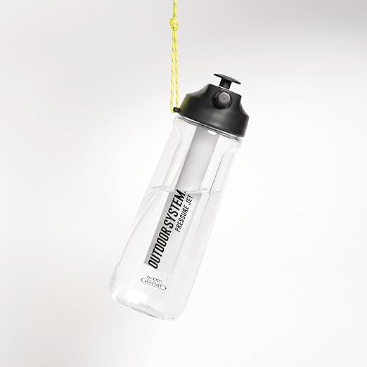 Outdoor System Pressure Jet Spray Bottle 700ml 24oz Portable Personal Water Bottle Spray Mister w/Jet Shower or Mist Settings Hand Body Wash Camp Shower Face Mister Beach Gym Camping Boating