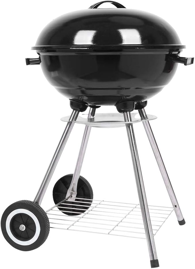 VINGLI 18 Inch Charcoal Grill Original Kettle Apple Charcoal Grilling Stove Large Oven for Outdoor Courtyard Picnic Roast Meat Home BBQ