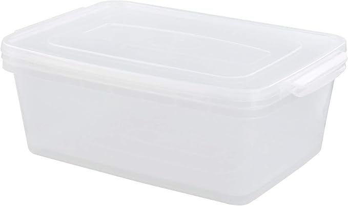 Gloreen Clear Storage Bin 16 Quart Latch Bins/Containers/Boxes with Lid Pack of 2