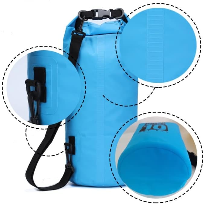 Waterproof Dry Bag Portable Seal Dry Bags Floating Roll Top Dry Compression Sack for Kayaking Beach Rafting Boating (Color : D)