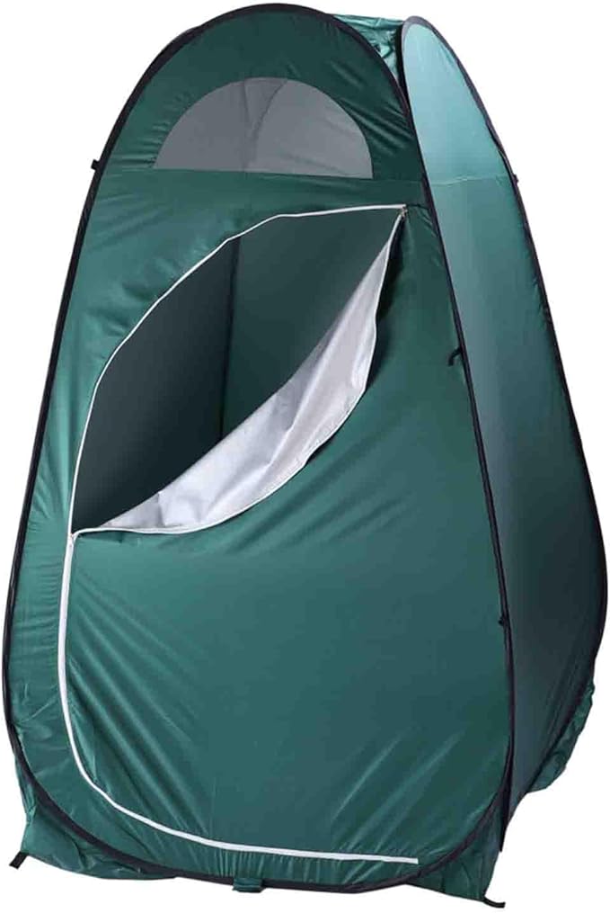 Portable Pop Up Toilet Camping Shower Privacy Tent Changing Room Dressing Tent Green 47.2W x 74.8H 1 Person Water-Resistant Summer Fall Backpacking