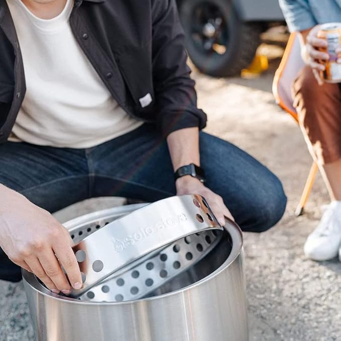 Solo Stove Ranger Backyard Bundle | Smokeless Fire Pit Kit Ideal for 2–4 People | Includes Stand Shield Lid Shelter | Portable Wood Burning Removable Ash Pan Stainless Steel