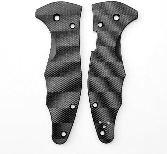 1 Pair G10 Scales Handle Fits for Yojimbo 2 C85 Custom Handle Patch DIY Replacement Accessories(Black)