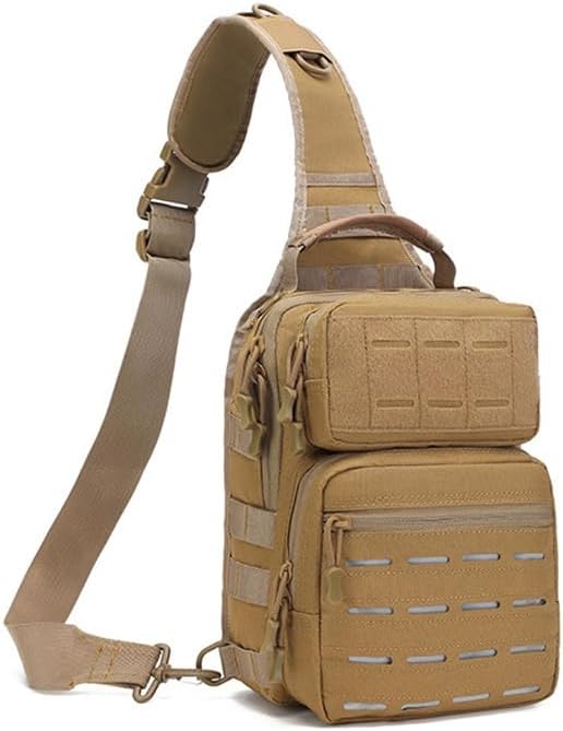 Outdoor Sports Hiking Sling Bag Shoulder Pack Camouflage Tactical Molle Chest Bag - Green