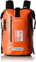 Stream Trail Waterproof Backpack 25L Heavy Duty Roll-Top Closure with Easy Access Front-Zippered Pocket and Cushioned Padded Back Panel for Comfort IPX6 Water Rsistance Dry Bag Orange