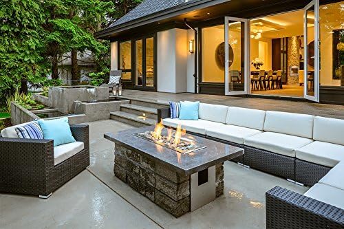 Stanbroil 36 by 6-Inch Drop-in Linear Fire Pit Burner 304 Stainless Steel Natural &amp Propane Gas Firepit Insert for Fire Pit Table Indoor Outdoor 65000 BTU Max