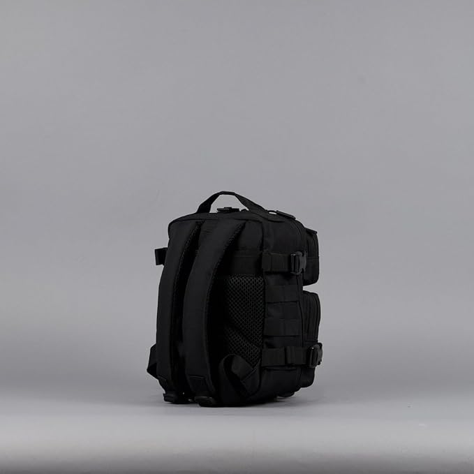WOLFpak 9L Mini Tactical Backpack for Men &amp Women | Compact Small Everyday Carry Bag for Gym School Travel | Durable Water-Resistant Daypack with Molle System and Patch Panel (Black Venom)