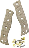 1 Pair Micarta Handle Scales Handles Patch DIY Tool Replacement Grips Fit for Benchmade Fixed Adamas 375(Screws Set Included) (Brown)
