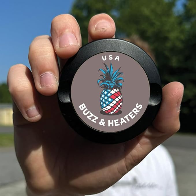 Buzz &amp Heaters Metal Container for Zyn | Metal Holder for Zyn |Metal Can for Zyn | Metal Container for Zyn Holder | Metal Pouch Cans for Zyn | Americana Gifts for Zyn| American Flag Pineapple