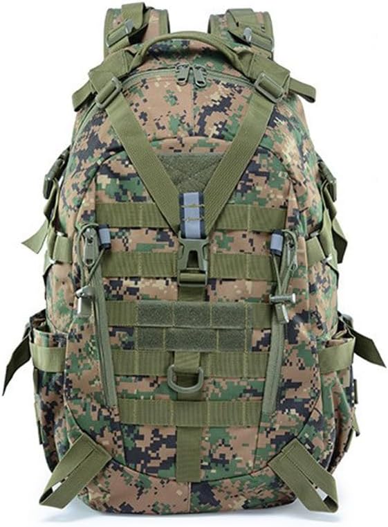 Jungle Leopard 40L Tactical Backpack Men Camping Hiking Bag Reflective Travel Survival MOLLE Climbing Rucksack(WD)