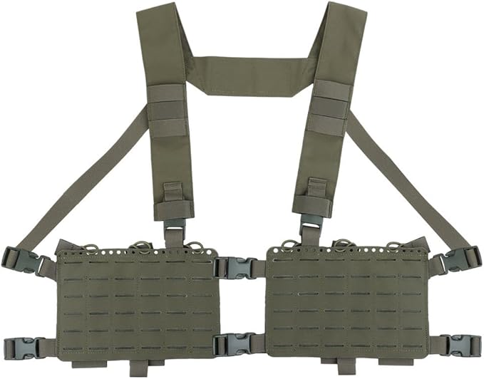 WoSporT Tactical Chest PackPlacard Split Front Chest Rig MOLLE System Magazine Pouch