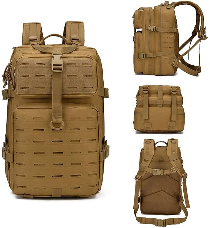 Outdoor Sports Pack Hiking Bag Tactical Rucksack Camo Knapsack Combat Camouflage Tactical Molle Backpack - CP