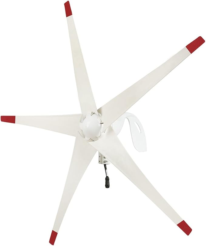 Nature's Generator Wind Turbine Includes 100 Foot 12 AWG Cable 5 Blades Controller Box Land or Marine Use Day and Night