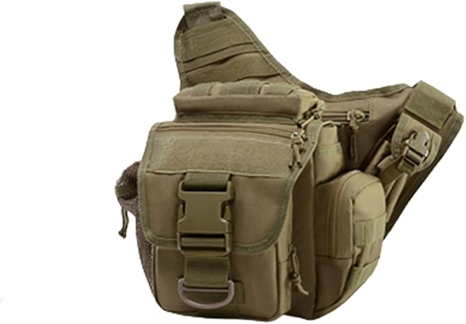 Kervaky Men's Tactical Backpack Women's Tactical Backpack Shoulder Bag Waist Bag Outdoor Backpack-beige