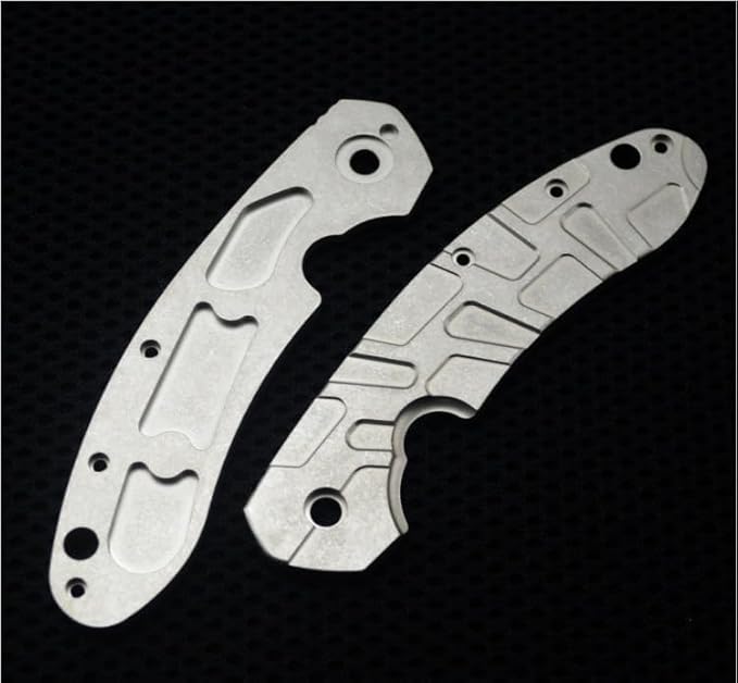 1PC Scales Replacement in Stonewashed Finish Fits for C156 CNC Titanium Alloy Handle Patch
