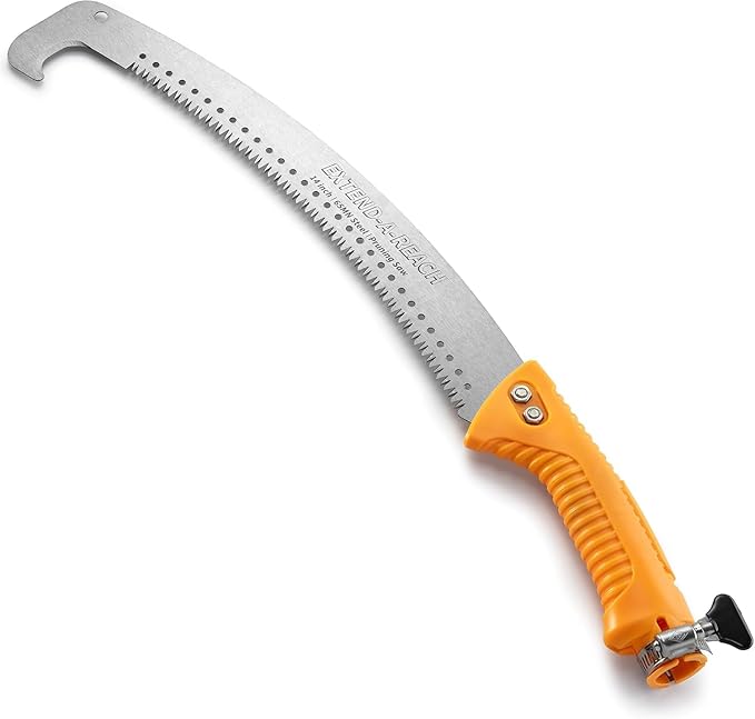 Pruning Manual Hand Saw // Hand Held or with Extension Manual Pole Saw for Tree Trimming // Fits All Extension Poles with Standard US Acme Thread // Tree Limb Hand Saw (Pole Sold Separately)