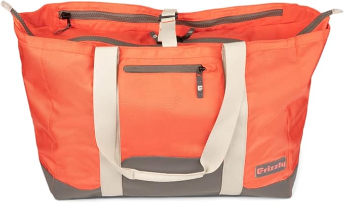 Grizzly Drifter Carryall | Insulated Tote for Beach Boat Camping Fishing Gym Hiking Hunting Kayak | Dry Bag | Coral