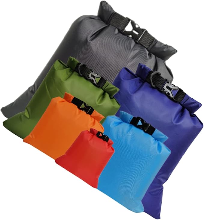 HANABASS 12pcs Portable Floating Dry Pouch Dry Bag for Camping Hiking Kayaking Water-resistant Storage Bag